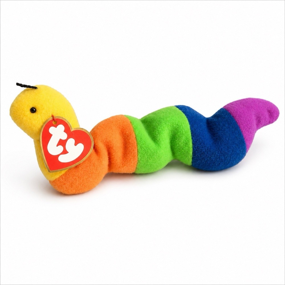 Ty Teenie Beanie Babies Inch the Inchworm Plush McDonald's Stuffed Animal Toy